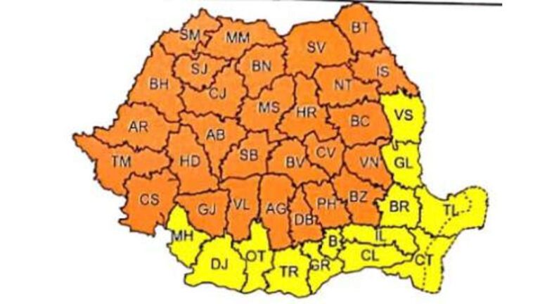 Judetul Vaslui, sub avertizare meteorologică!