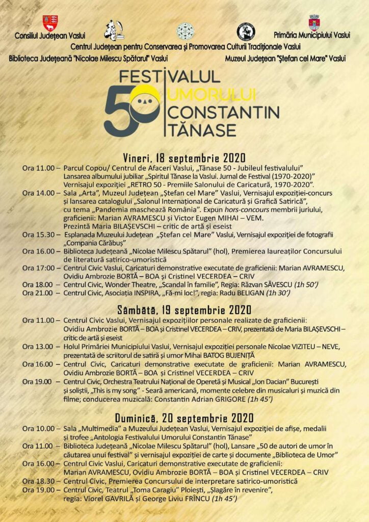 afisul festivalului umorului text