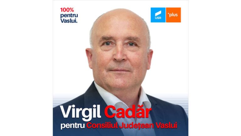 Virgil Cadăr, viitor consilier județean USR PLUS, susține crearea unui departament special în cadrul CJ Vaslui