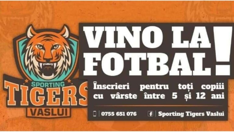 Vreți să faceți fotbal de performanță? CS Tigers Vaslui vă așteaptă la înscrieri!