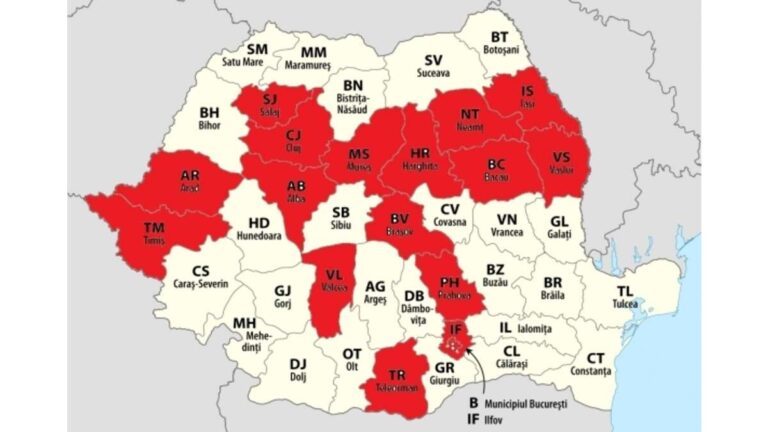 Suntem un județ roșu. La propriu!