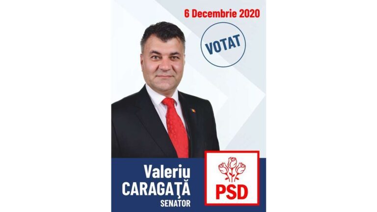 Mesajul d-lui Valeriu Caragață, Candidat la Senatul României