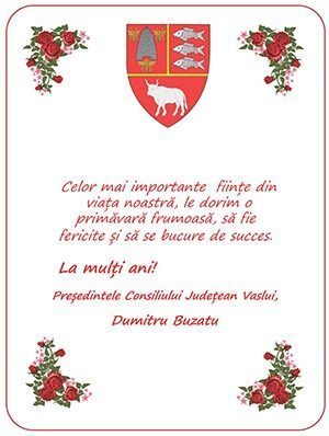 Mesajul de 8 Martie al Președintelui Consiliului Județean Vaslui, dl. Dumitru Buzatu