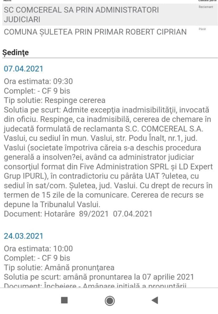 tamas suletea proces