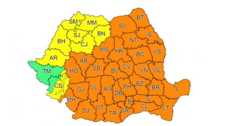 Dacă vă pregătiți de plecare, trebuie să știți că Vasluiul intră sub COD PORTOCALIU de ploi și vijelii! Până la ora 23.00!