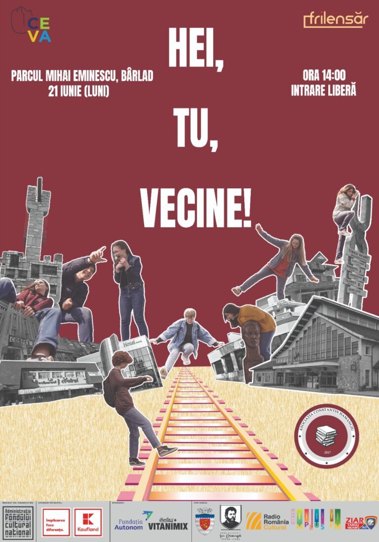 Bârlădenii invitați la spectacol de teatru, luni, de la ora 14.00! Spectacolul, în amfiteatrul Parcului M. Eminescu!