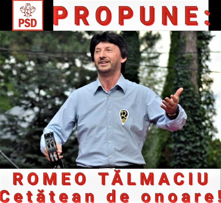 Romeo Tălmaciu va fi declarat Cetățean de Onoare al municipiului Vaslui! Ceremonialul, în luna august, la Zilele Vasluiului!
