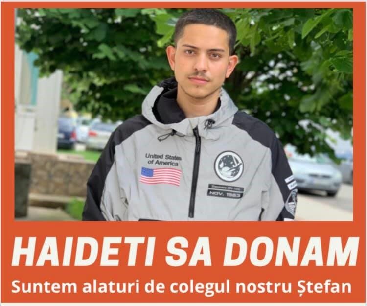 Ștefan, un licean din Negrești, are nevoie de ajutorul nostru, al tuturor! Haideți să-l ajutăm să trăiască normal!