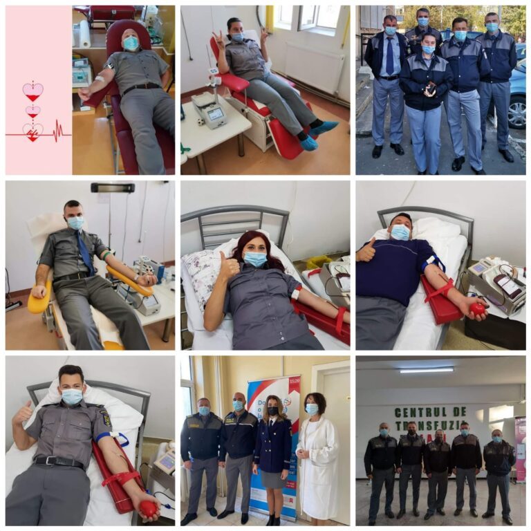 Polițiștii de frontieră vasluieni, alături de colegii lor din 6 județe, s-au alăturat campaniei de donare de sânge