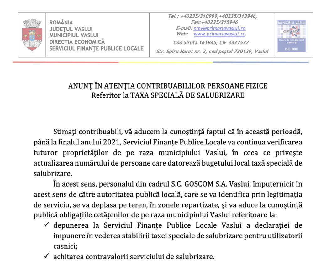 ANUNT PR