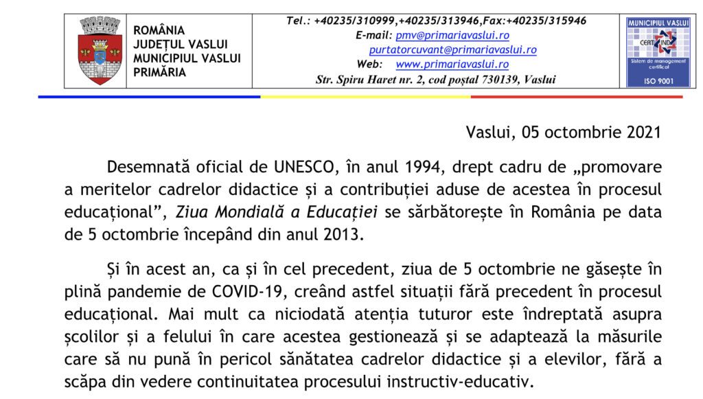 mesaj primar