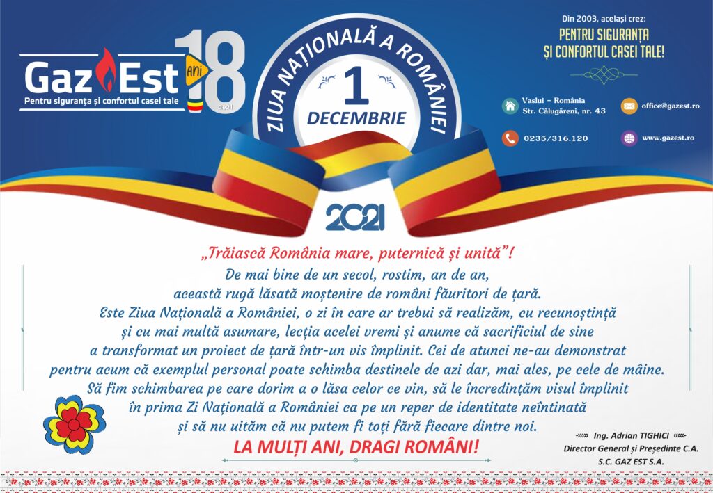 mesaj ziar 1 Decembrie 2021