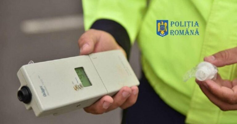 Șofer beat, prins de polițiști pe un drum județean din Deleni