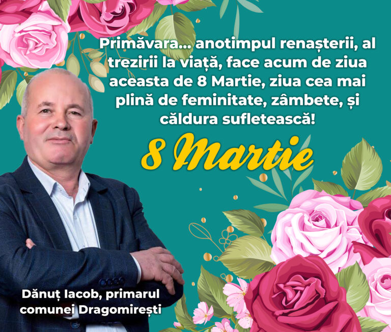 Mesajul primarului comunei Dragomirești, Dănuț Iacob