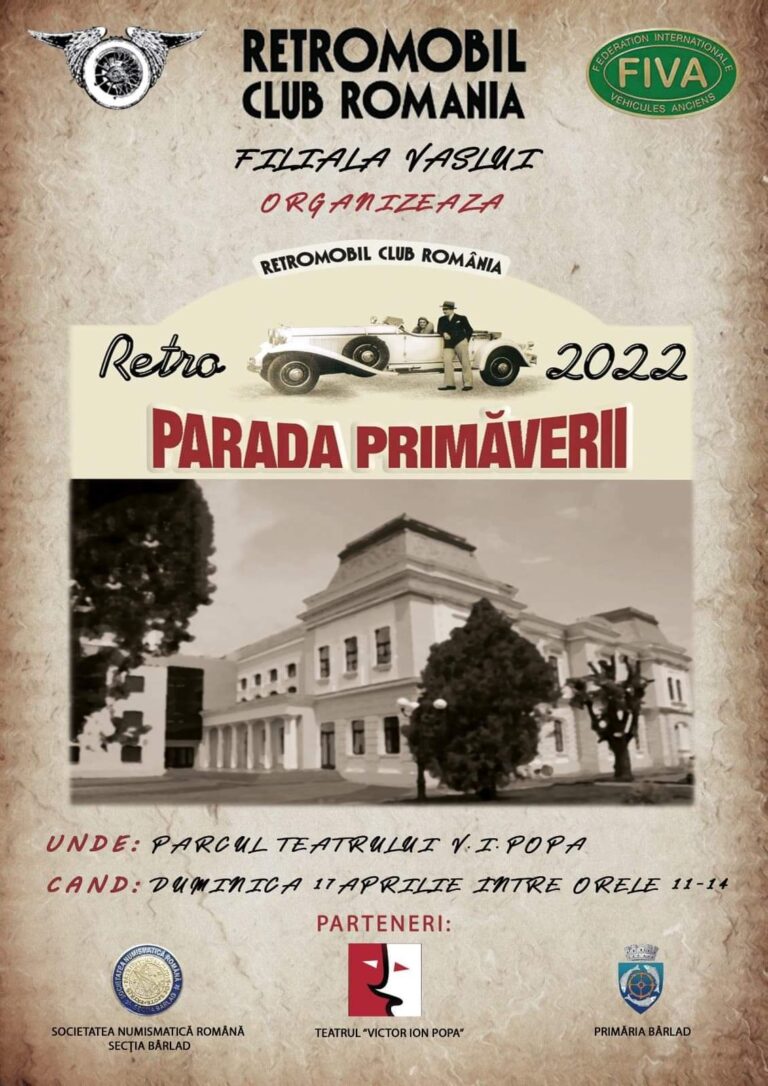 Retro Parada Primăverii, în premieră la Bârlad! Evenimentul se încheie la ora 14.00!
