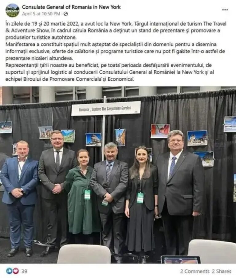 Oare, nu vă este jenă? Târgul de turism de la New York, promovat cu… o pânză neagră și câteva poze!