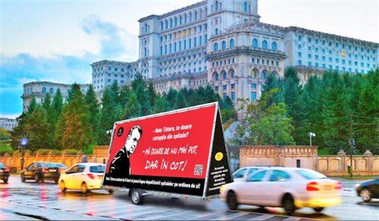 Nelu Tătaru, ironizat de societatea civilă: ”Mă doare de nu mai pot, dar în COT!”, asta au citit bucureștenii, ieri