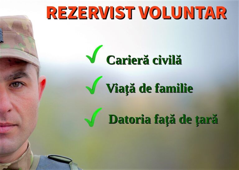 Vreți să aveți carieră civilă și să fiți și în slujba Armatei Române, deopotrivă? Se caută rezerviști voluntari pentru județul Vaslui!
