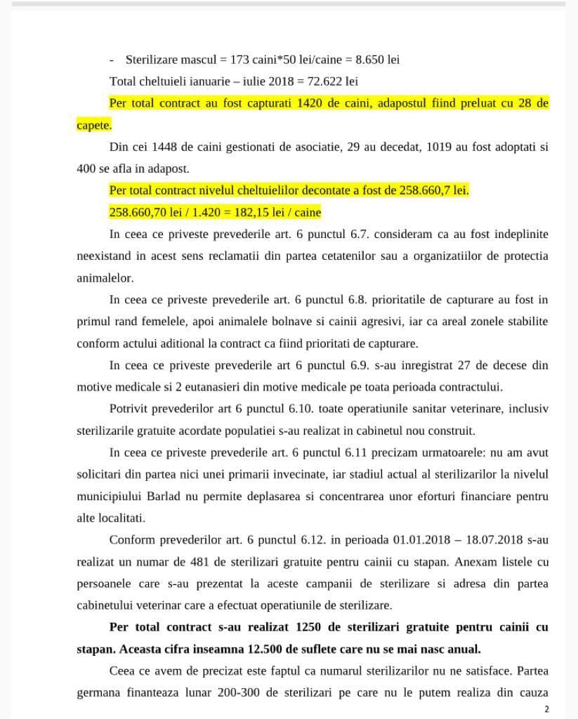raport caini fara stapan barlad 1
