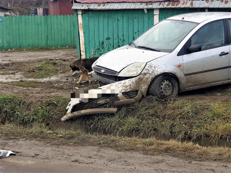 Accident care se putea termina dramatic, în suburbia Brodoc, Vaslui! Un șofer a ajuns la spital!