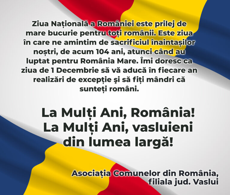 Mesaj Asociația Comunelor din România, Filiala județului Vaslui