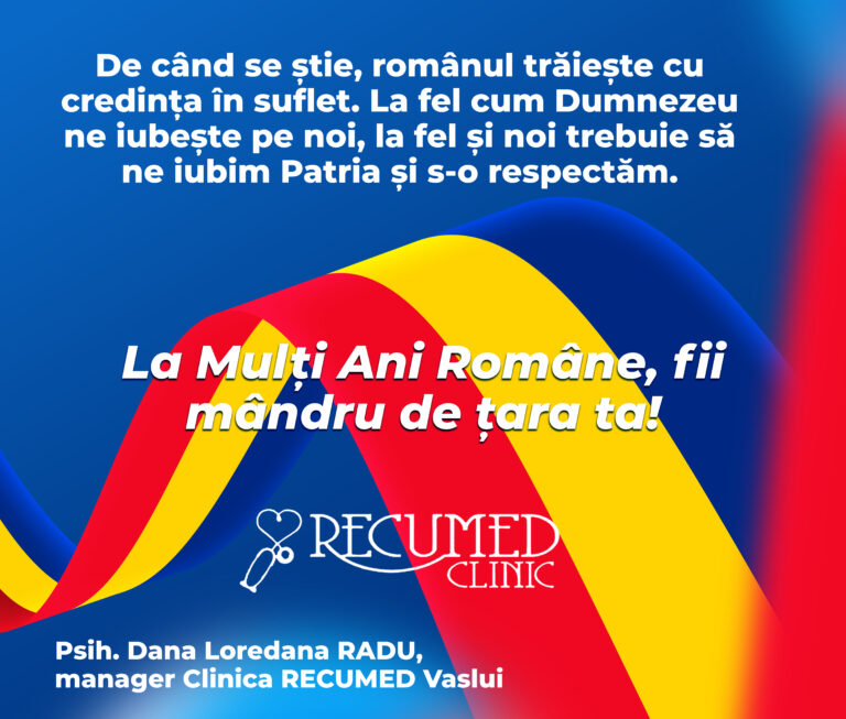 Mesaj Psih. Dana Loredana Radu, manager Clinica RECUMED Vaslui
