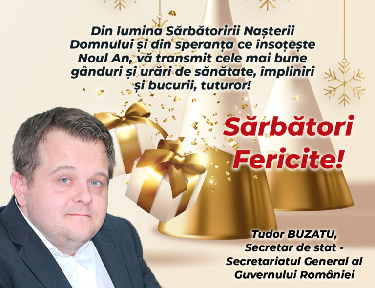Mesaj Tudor Buzatu, secretar de stat – Secretariatul General al Guvernului României