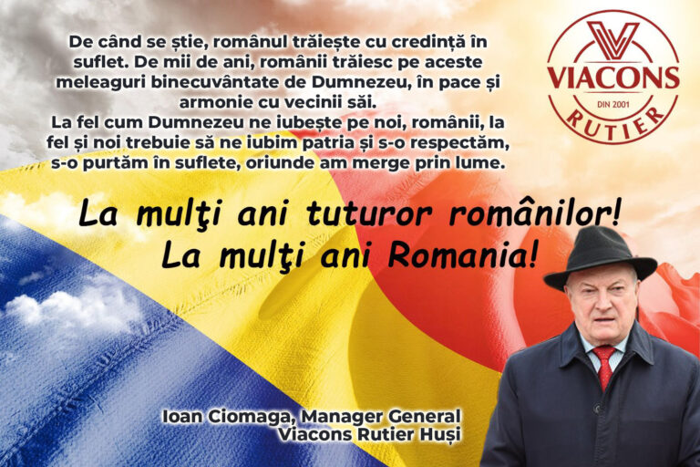 Mesaj Ioan Ciomaga, Manager General Viacons Rutier Huși