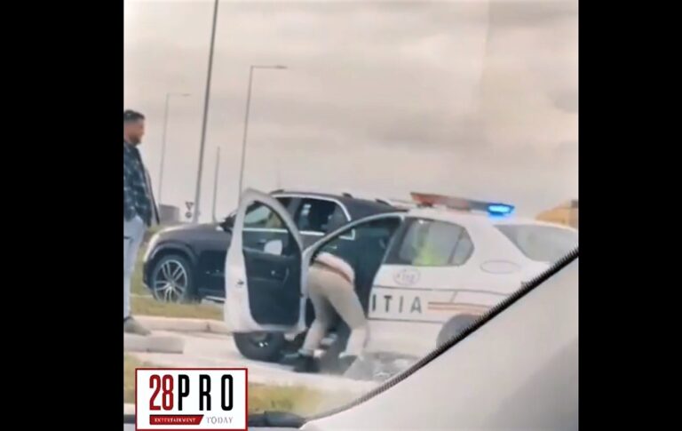 VIDEO Un șofer a agresat un agent de poliție și a luat, cu forța, certificatul de înmatriculare, din interiorul autospecialei de poliție!