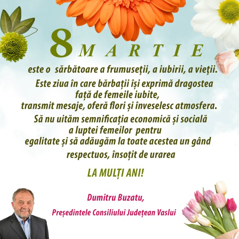 Mesaj Dumitru Buzatu, Președintele Consiliului Județean Vaslui