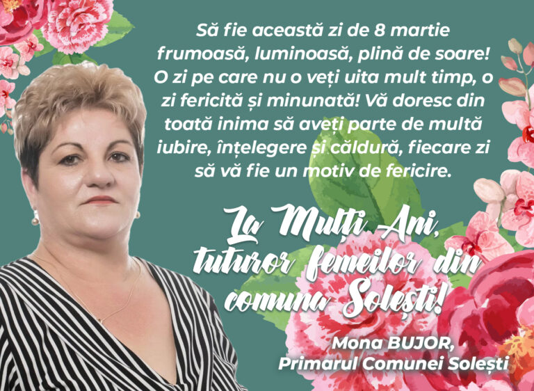 Mesaj Mona Bujor, primar Solești