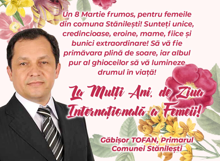 Mesaj Găbișor Tofan, primar Stănilești
