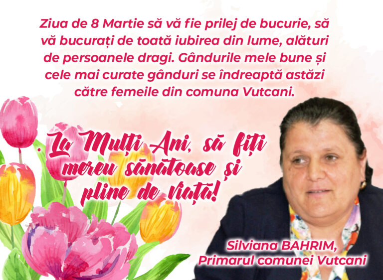 Mesaj Silviana Bahrim, primar Vutcani