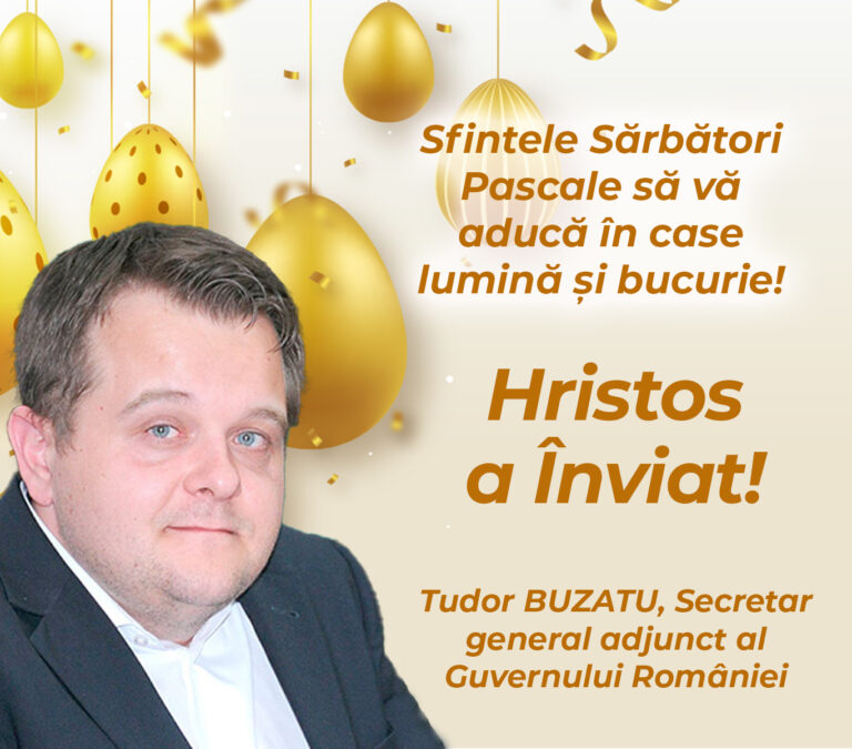 Mesajul secretarului adjunct al Guvernului României, Tudor Buzatu