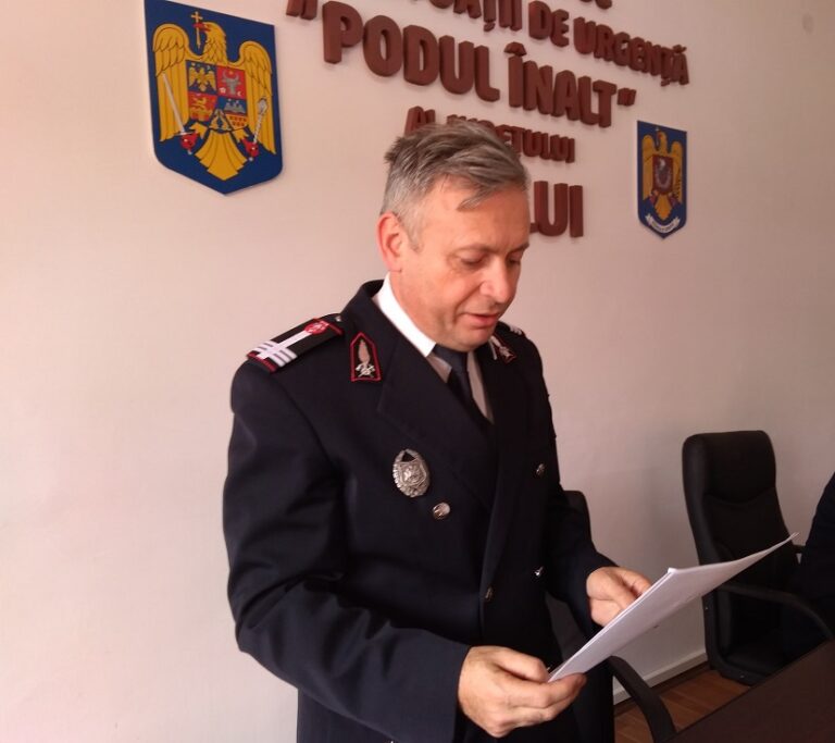 Șeful ISU Vaslui s-au pensionat! „Plec cu sentimentul datoriei împlinite”, a spus col. Tătaru