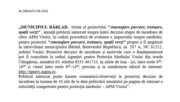 ANUNȚ ÎNCADRARE REPUBLICII