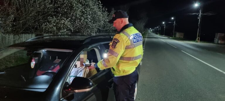 Șofer din Tutova, beat mort, prins în timp ce circula noaptea!, pe DE 581