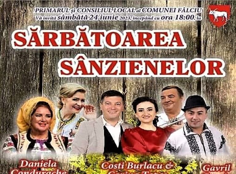 Poftiți la Sărbătoarea Sânzienelor, la Fălciu! Vin artiști din România și Republica Moldova! ”Toți vasluienii sunt așteptați la noi”, spune primarul Neculai Moraru