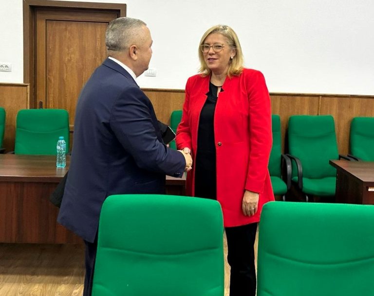 Prefectul de Vaslui, Daniel Onofrei, s-a întâlnit cu fostul comisar european Corina Crețu