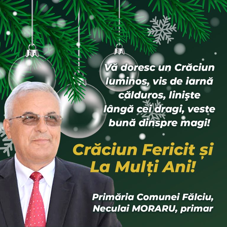 Mesaj Neculai Moraru, primar comuna Fălciu