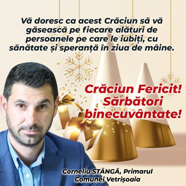 Mesaj Corneliu Stângă, primar comuna Vetrișoaia