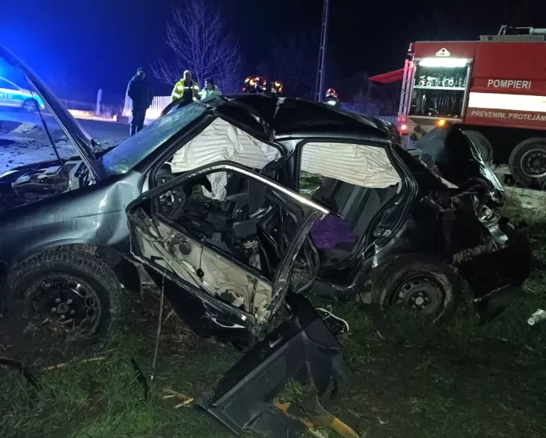 O tânără și un minor, reținuți după accidentul cu cinci victime de la Pădureni. Fata a mințit polițiștii