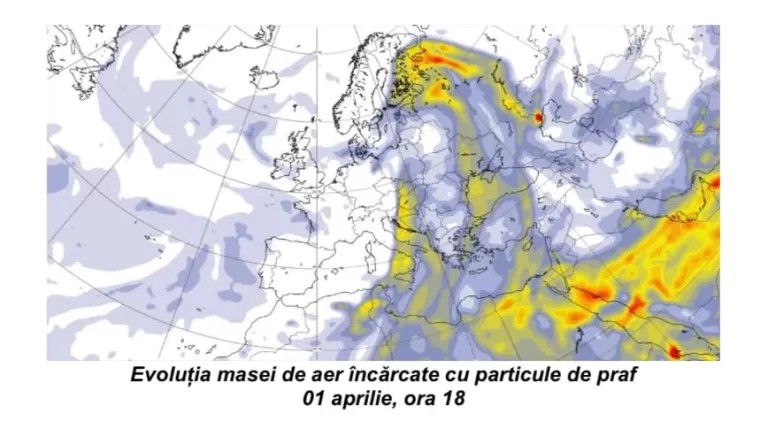 Atenție, val de praf saharian peste zona de nord a României, anunță ANMH