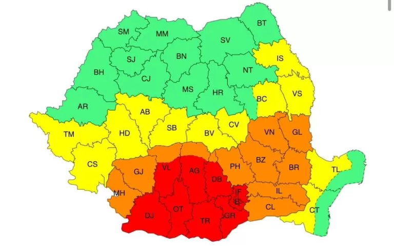 ANMH: Duminică de foc, Vasluiul sub Cod Galben de temperaturi extreme