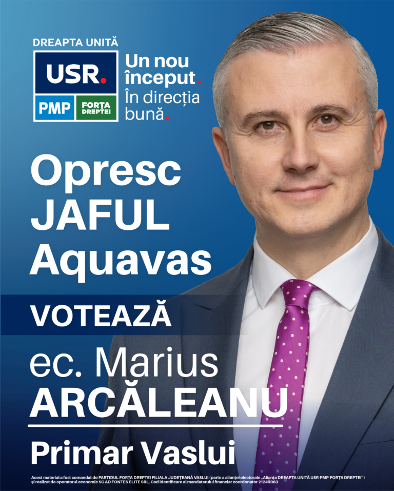 Arcăleanu: Scăpăm de PSD, deci scăpăm de JAFUL Aquavas