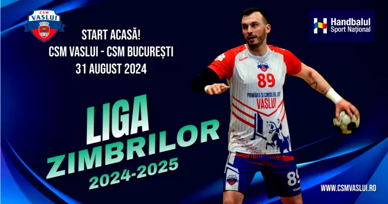 Noul sezon al Ligii Zimbrilor debutează pe 31 august. Prima etapă a CSM Vaslui, acasă!