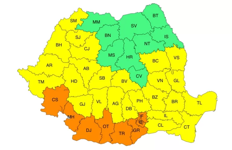 Cod Galben de caniculă, pentru județul Vaslui, sâmbătă și duminică. Avertizarea ANMH