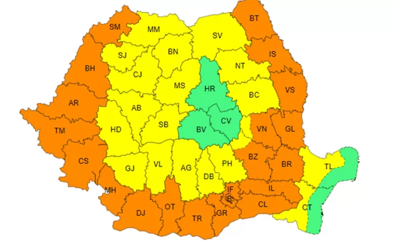 Metorologii anunță Cod Portocaliu de caniculă pentru județul Vaslui, luni, 26 august