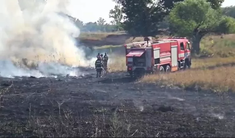 Cel mai mare incendiu din istoria Lacului Prodana a fost stins după o intervenție de mai multe ore