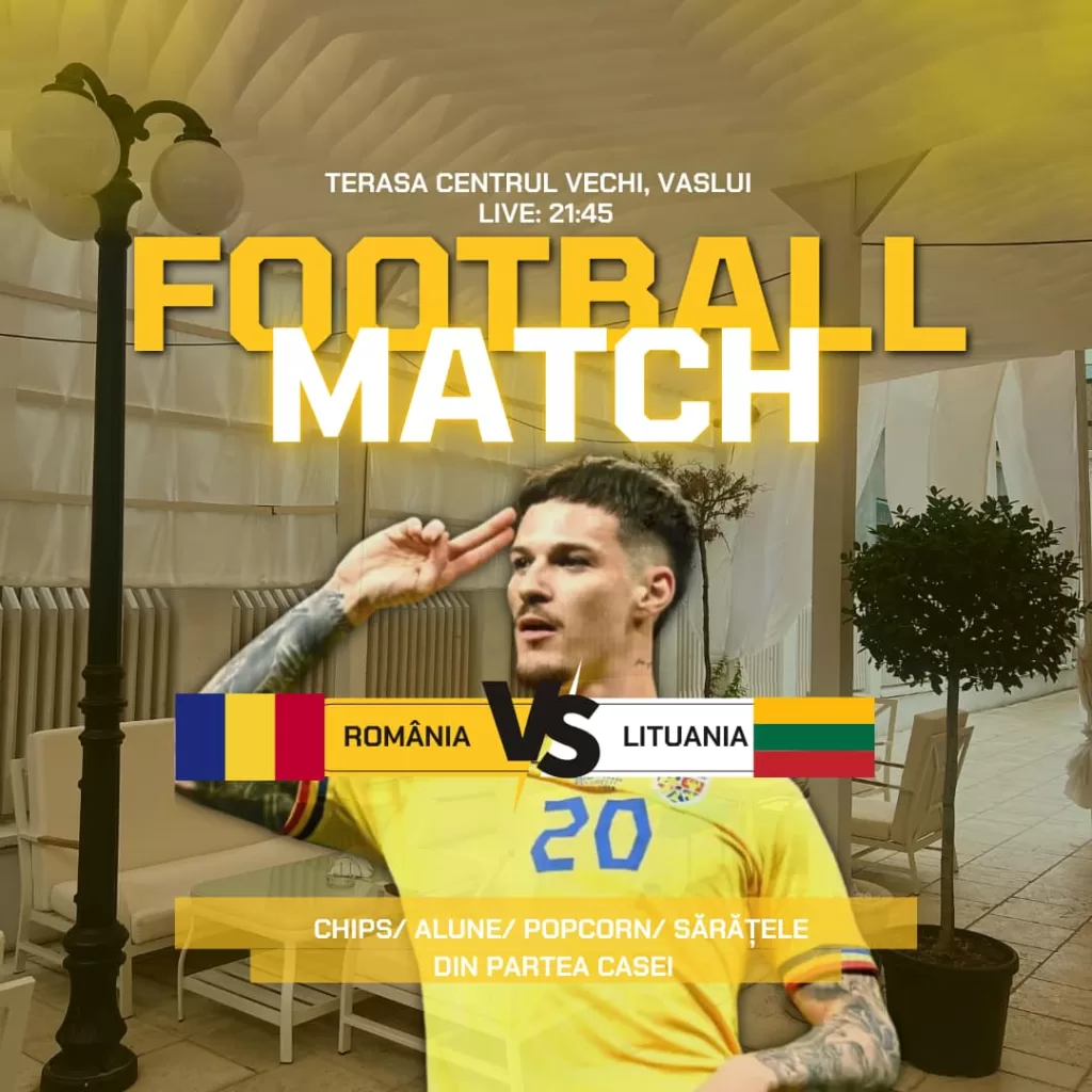 Meciul România-Lituania se vede la Terasa Centrul Vechi Vaslui, luni seara 1 terasa centrul vechi meci romania 099